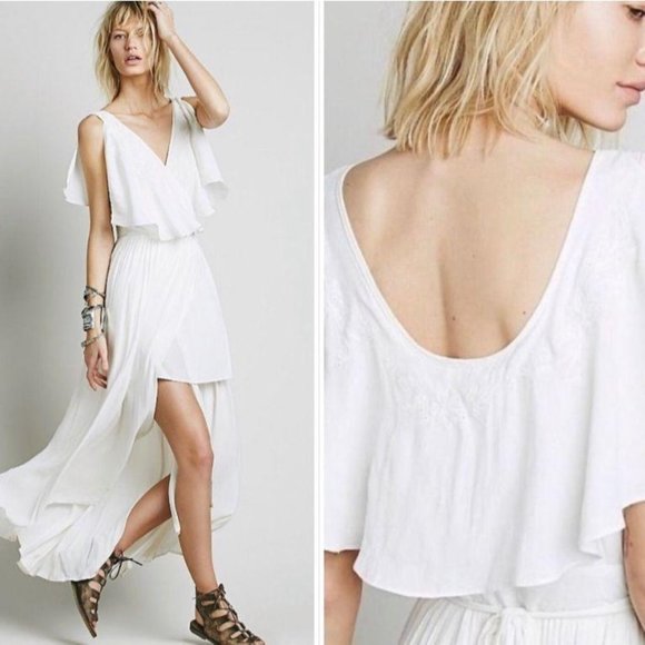 Free People Dresses & Skirts - Free People Fiona Chiffon Sleeveless Maxi Dress S
